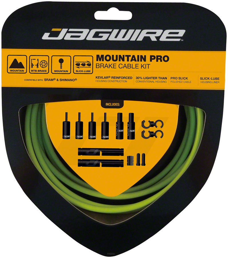 Jagwire Pro Brake Cable Kit Mountain SRAM/Shimano, Organic Green
