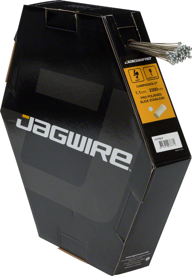 Jagwire Pro Shift Cable - 1.1 x 2300mm, Polished Slick Stainless Steel, For Campagnolo, Box of 50