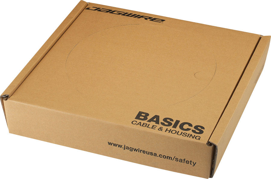 Jagwire Basics Derailleur Housing - 4mm, 200M Shop Box with End Caps, Black