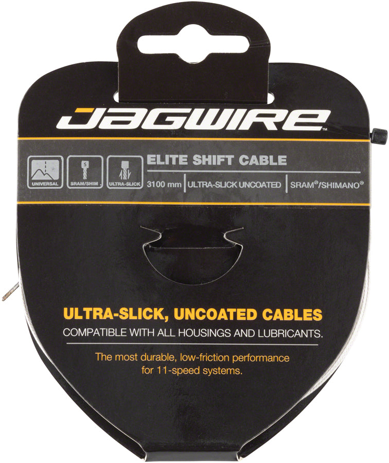 Jagwire Elite Ultra-Slick Shift Cable - 1.1 x 3100mm, Polished Stainless Steel, For SRAM/Shimano