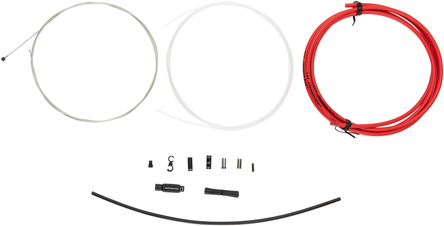 Jagwire 1x Elite Sealed Shift Cable Kit - SRAM/Shimano, Polished Ultra-Slick Cables, Red