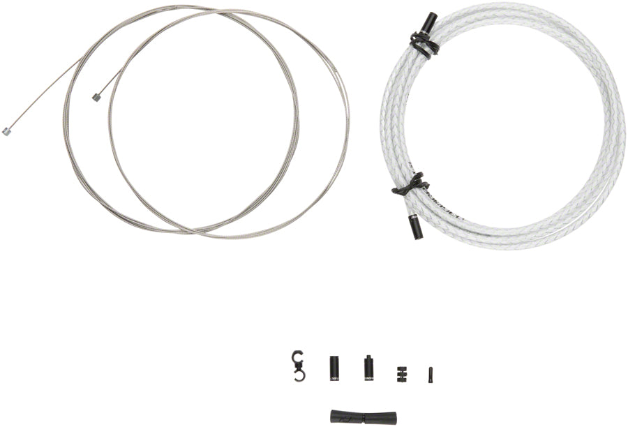 Jagwire 2x Sport Shift Cable Kit SRAM/Shimano, Braided White