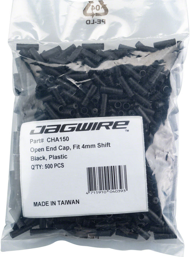 Jagwire 4mm Open Nylon End Caps Refill Bag of 500, Black