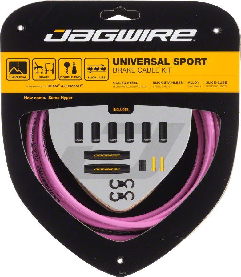 Jagwire Universal Sport Brake Cable Kit, Pink