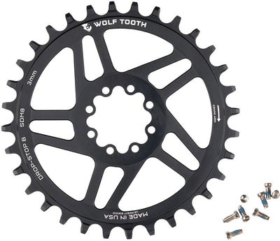 Wolf Tooth 30T Transmission T-Type Chainring 3mm Offset 8-Bolt Drop-Stop B