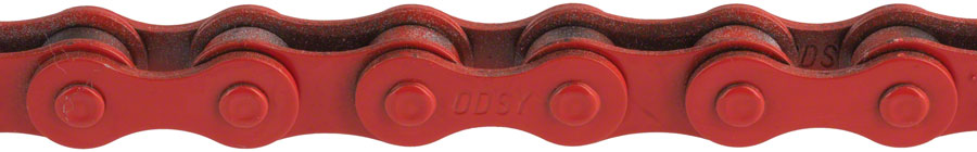 Odyssey Bluebird Chain - Single Speed 1/2" x 1/8", 112 Links, Red