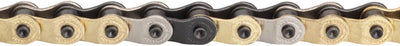 The Shadow Conspiracy Interlock V2 Chain - Single Speed, 1/2" x 1/8", 98 Links, Half Link Chain, Gold/Black/Silver
