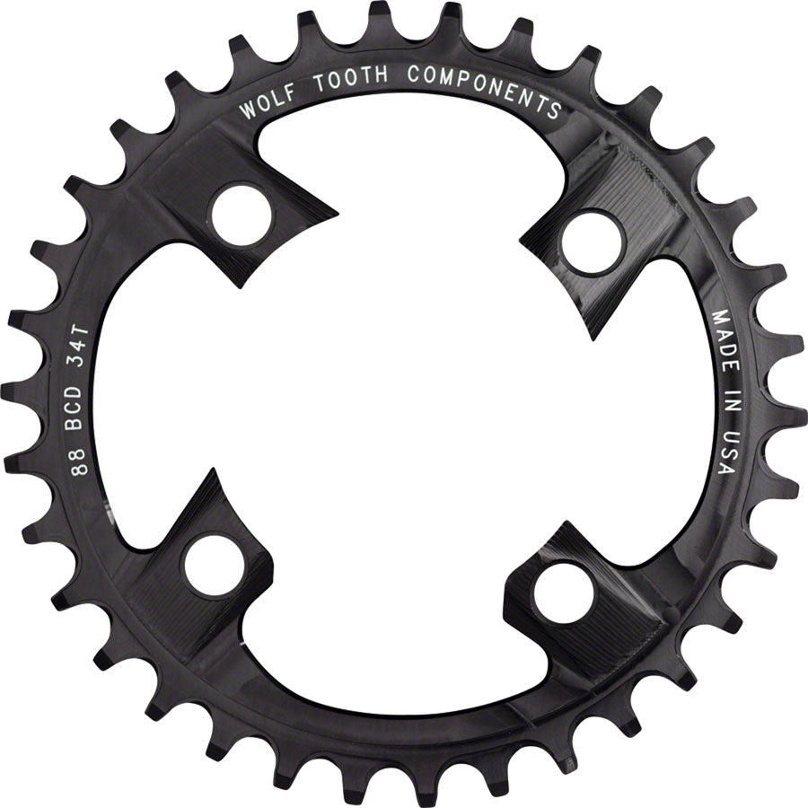 Wolf Tooth 88 BCD Chainring - 32t, 88 BCD, 4-Bolt, Drop-Stop, For Shimano XTR M985, Black