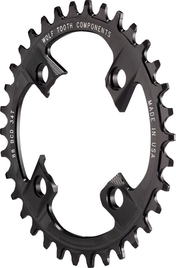 Wolf Tooth 88 BCD Chainring - 32t, 88 BCD, 4-Bolt, Drop-Stop, For Shimano XTR M985, Black