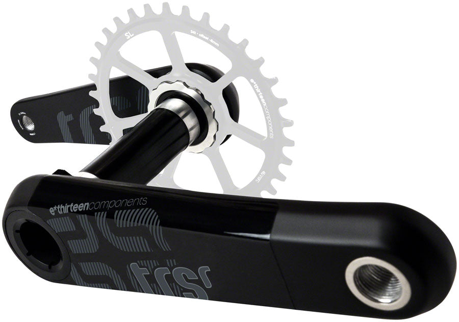 e*thirteen TRS Race Carbon Crankset - 175mm, 73mm, 30mm Spindle with e-thirteen P3 Connect Interface, Black