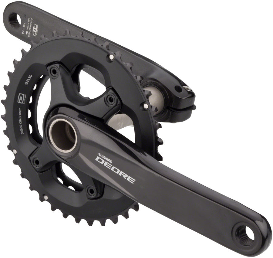 Shimano FC-M6000-2 Crankset - 175mm 10-Speed 38/28t 96/64 BCD Hollowtech II Spindle Interface BLK