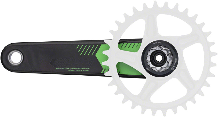 RaceFace ERA Crankset - 175mm, Direct Mount, 136mm Spindle with CINCH Interface, Carbon, Green