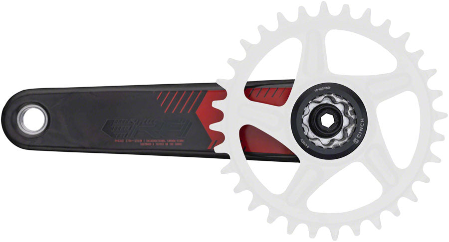 RaceFace ERA Crankset - 170mm, Direct Mount, 136mm Spindle with CINCH Interface, Carbon, Red