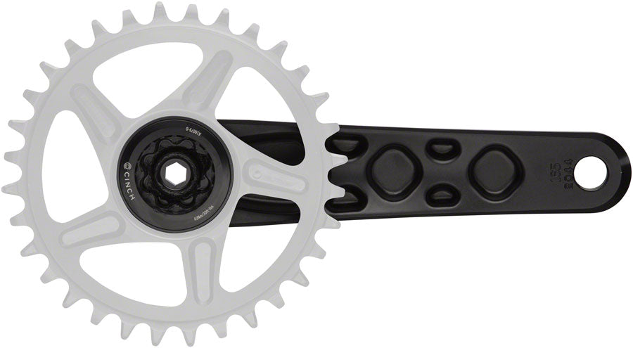 RaceFace Turbine Crankset - 170mm, Direct Mount, 136mm Spindle with CINCH Interface, 7050 Aluminum, Black