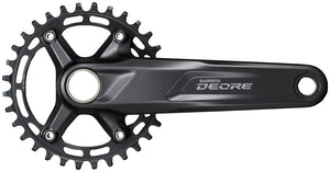 Shimano Deore FC-M5100-1 Crankset - 170mm 10/11-Speed 32t 96 BCD Hollowtech II Spindle Interface BLK