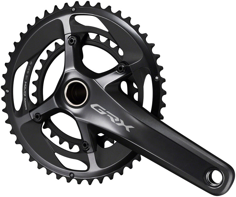 Shimano GRX FC-RX810-2 Crankset - 175mm, 11-Speed, 48/31t, 110/80 BCD, Hollowtech II Spindle Interface, Black