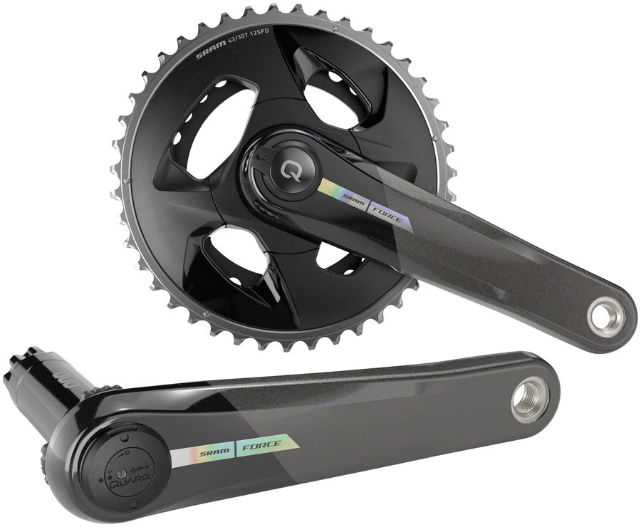 SRAM Force AXS Wide Power Meter Crankset - 175mm, 2x 12-Speed, 43/30t, 94 BCD, DUB Spindle Interface, Iridescent Gray, D2