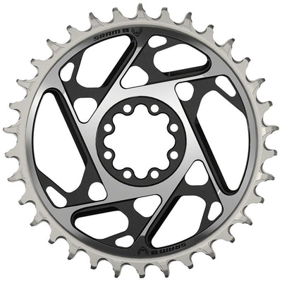 SRAM XX SL Eagle T-Type Direct Mount Chainring - 34t 12-Speed 8-Bolt Direct Mount 3mm Offset Aluminum BLK/Silver D1