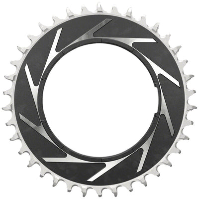 SRAM XX SL Eagle T-Type Thread Mount Chainring - 38t 12-Speed Thread Mount  For XX SL PM Spider 3mm Offset Aluminum BLK/Silver