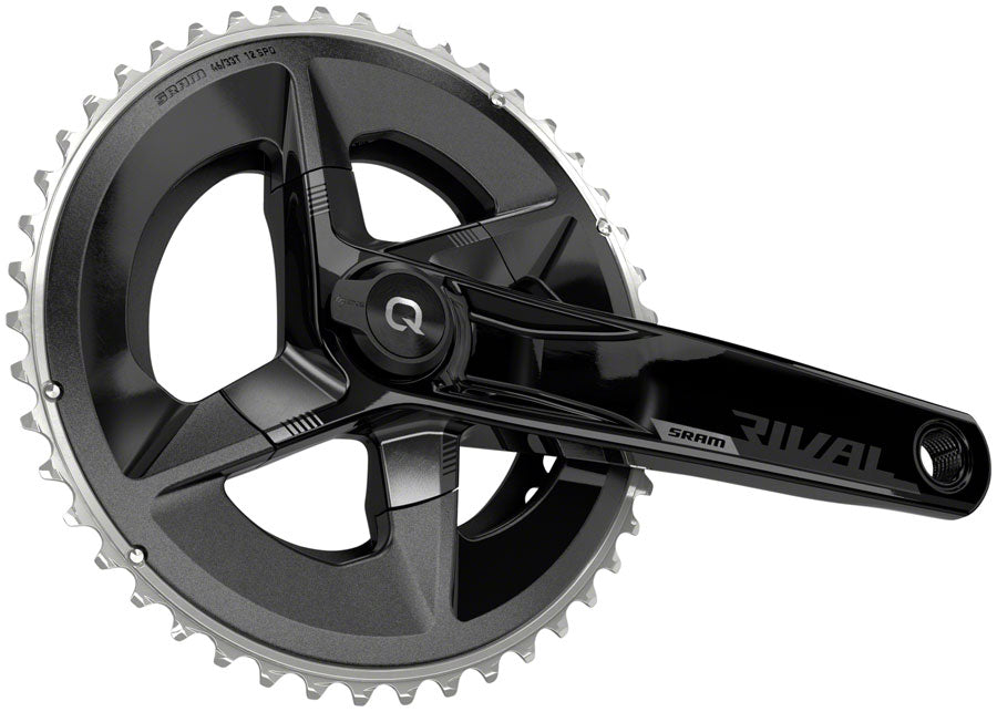 SRAM Rival AXS Crankset with Quarq Power Meter - 175mm, 12-Speed, 46/33t Yaw, 107 BCD, DUB Spindle Interface, Black, D1