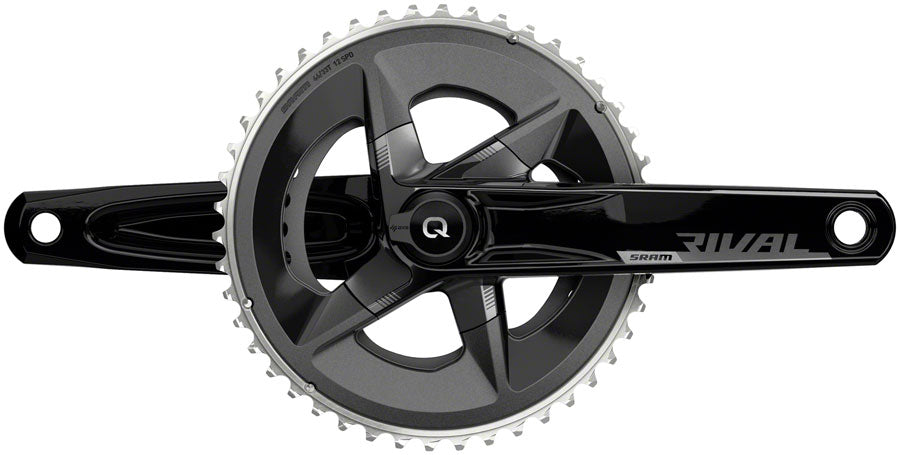 SRAM Rival AXS Crankset with Quarq Power Meter - 165mm, 12-Speed, 48/35t Yaw, 107 BCD, DUB Spindle Interface, Black, D1