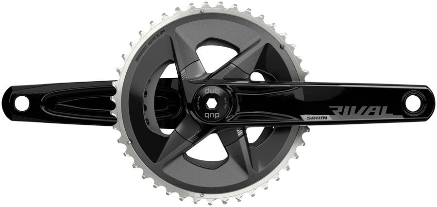 SRAM Rival AXS Wide Crankset - 160mm, 12-Speed, 43/30t, 94 BCD, DUB Spindle Interface, Black, D1