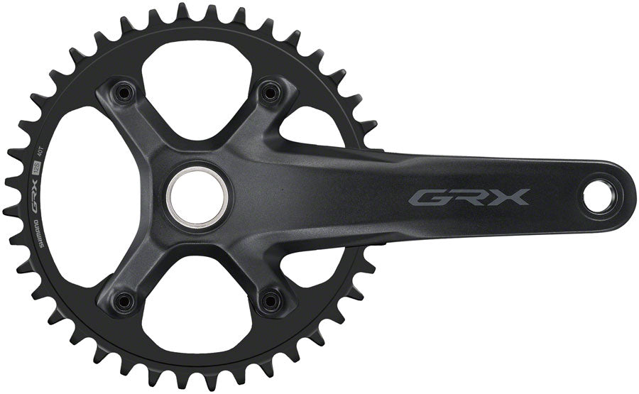 Shimano GRX FC-RX610-1 Crankset - 165mm, 12-Speed, 40t, 110 BCD, Hollowtech II Spindle Interface, Black