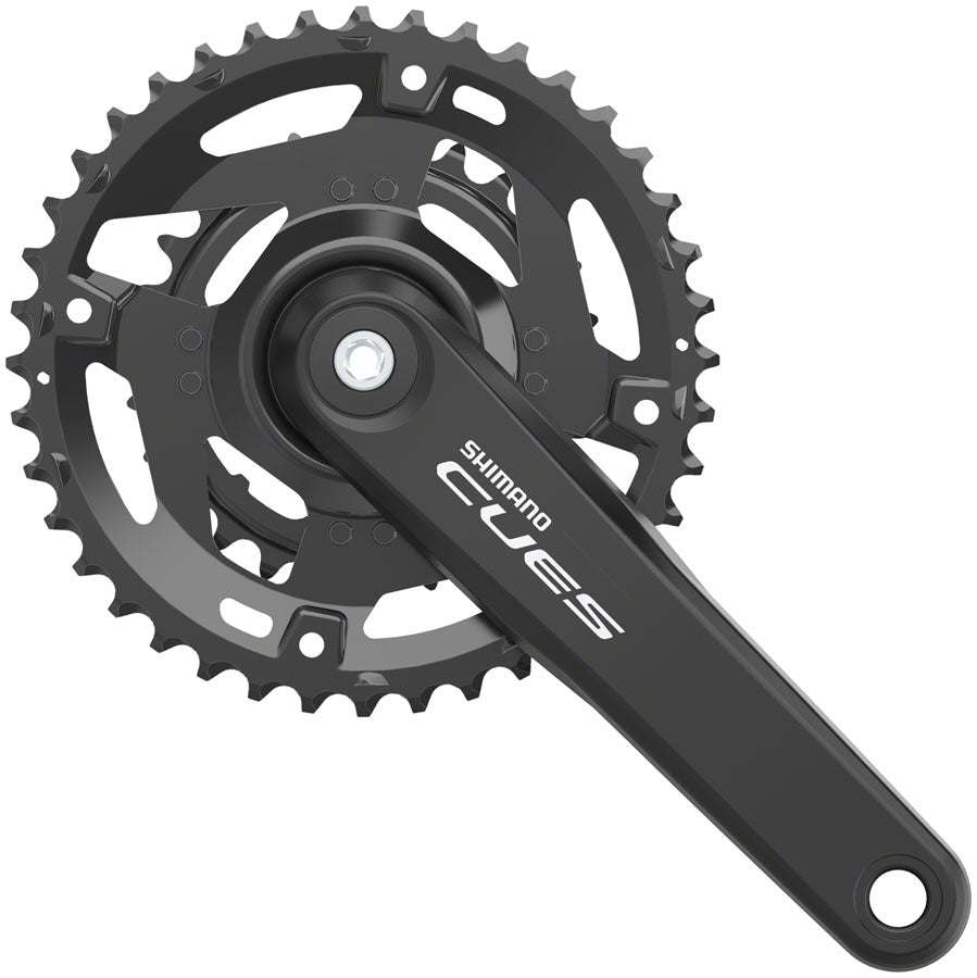 Shimano CUES FC-4010-2 Crankset - 175mm 9/10-Speed 46/30t Riveted Hollowtech II Spindle Interface BLK