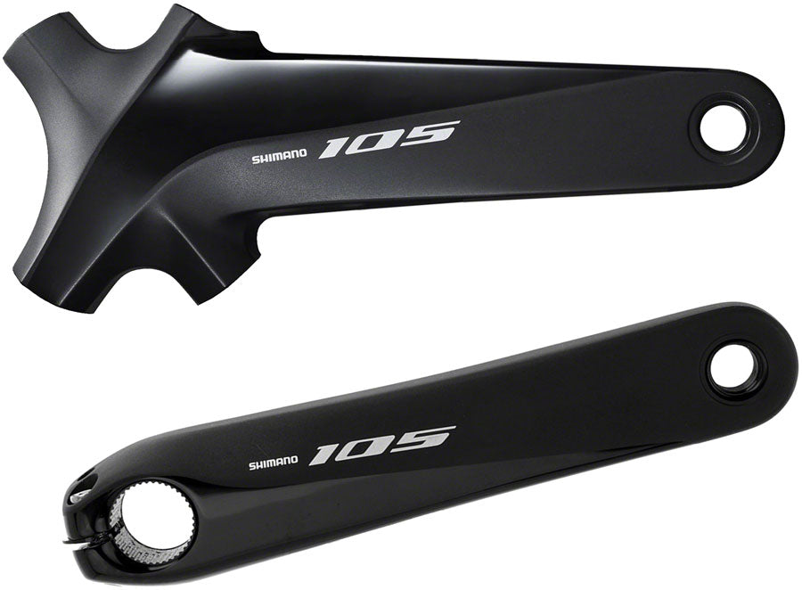 Shimano 105 FC-R7000 Crankset - 175mm 11-Speed W/O Rings 110 BCD Hollowtech Crank Arms Hollowtech II Spindle Interface BLK