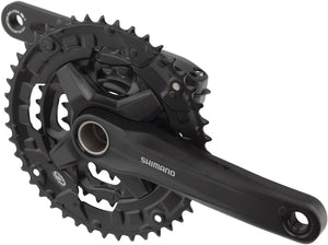 Shimano FC-MT210-3 Crankset - 175mm 9-Speed 40/30/22t Riveted 50mm Chainline BLK