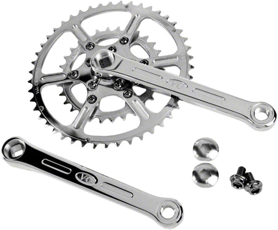 Velo Orange New Rando Crankset - 175mm, 8/9/10-Speed, 46/30t, 50.4 BCD, Square Taper JIS Spindle Interface, Polished Stainless