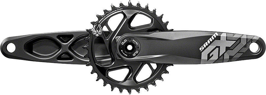 SRAM GX Eagle Fat Bike Crankset - 175mm, 12-Speed, 30t, Direct Mount, DUB Spindle Interface, For 190mm Rear Spacing, Black
