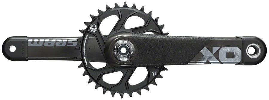 SRAM X01 All Downhill Crankset - 165mm, 10/11-Speed, 34t, Direct Mount, DUB Spindle Interface, For 83mm BSA and 104.5/107 PressFit, Black