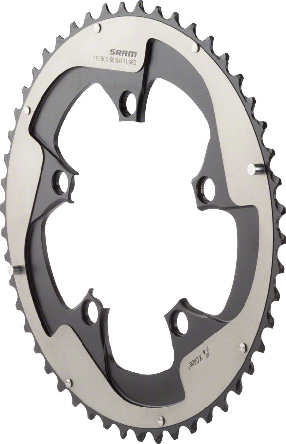 SRAM Red 22 50T 110mm Chainring Gray for Hidden or Non-Hidden Bolt Use with 34T