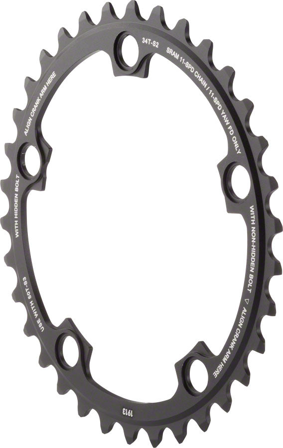SRAM 11-Speed 34T 110mm Chainring Black, Use with 50T