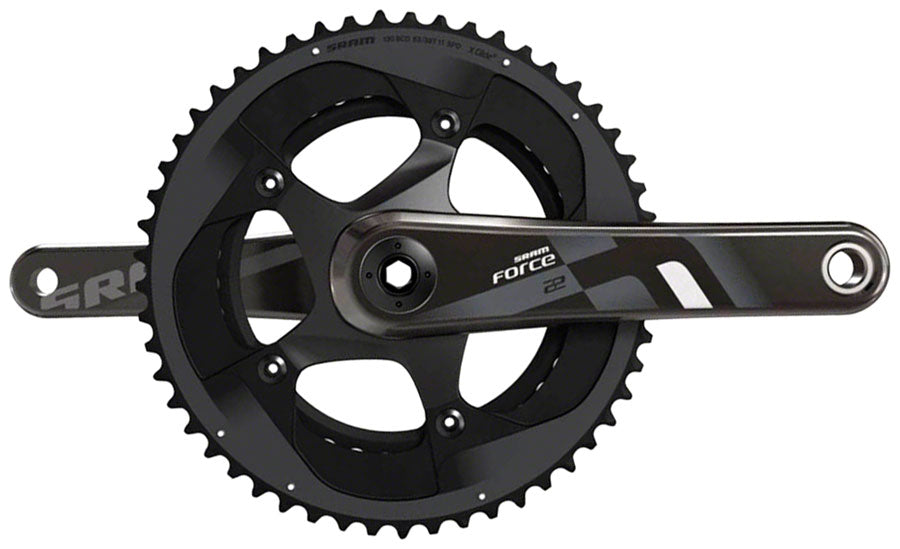 SRAM Force 22 Crankset - 172.5mm, 11-Speed, 53/39t, 130 BCD, GXP Spindle Interface, Black