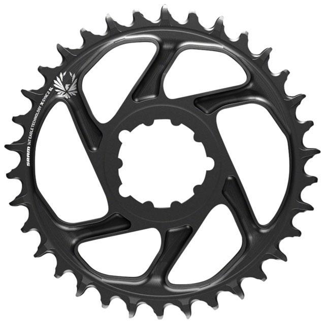 SRAM X-Sync 2 Eagle SL Direct Mount Chainring 34T 6mm Offset, Black with Gray Logo - Open Box, New