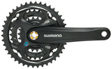 Shimano Altus FC-M311 Crankset - 170mm 7/8-Speed 48/38/28t Riveted Square Taper JIS Spindle Interface BLK