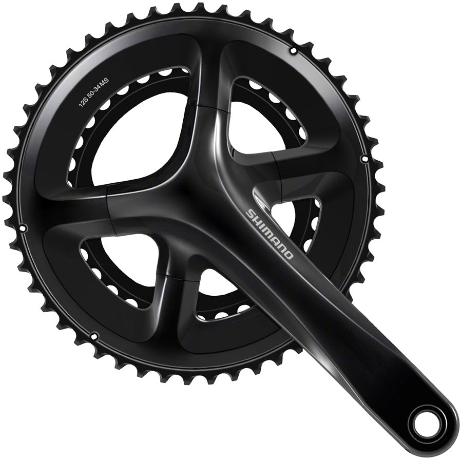 Shimano 105 FC-RS520 Crankset - 165mm, 12-Speed, 50/34t, 110 Asymmetric BCD, Hollowtech II Spindle Interface, Black