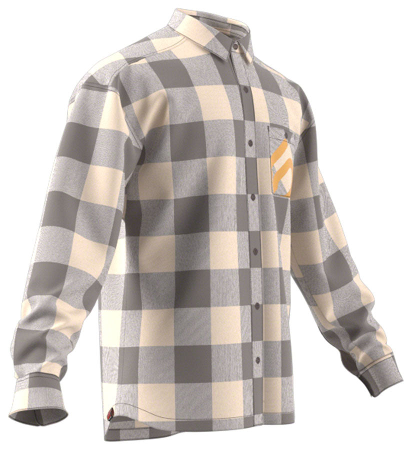 Five Ten Long Sleeve Flannel Shirt - Gray/Charcoal Medium