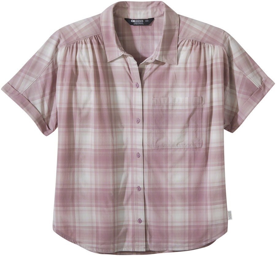 Outdoor Research Astroman Sun Shirt - Short Sleeve, Moth Plaid, Large, Women's
