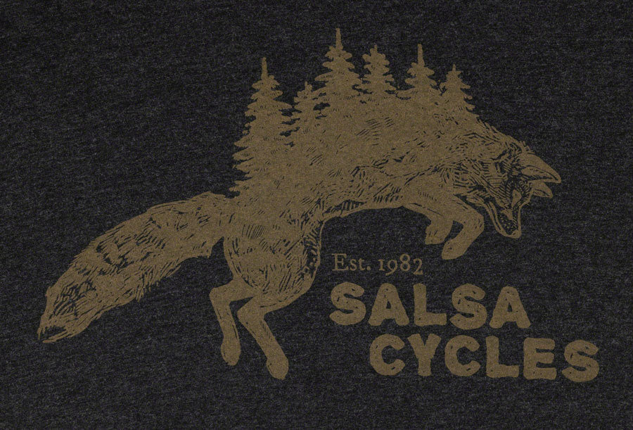 Salsa Forest Fox Long Sleeve Unisex T-Shirt - Black Large
