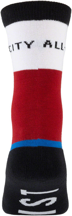All-City Parthenon Party Sock - White, Red, Blue, Black, Small/Medium