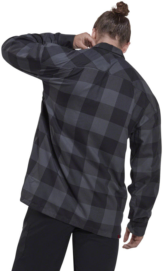 Five Ten Long Sleeve Flannel Shirt - Gray/Black Small