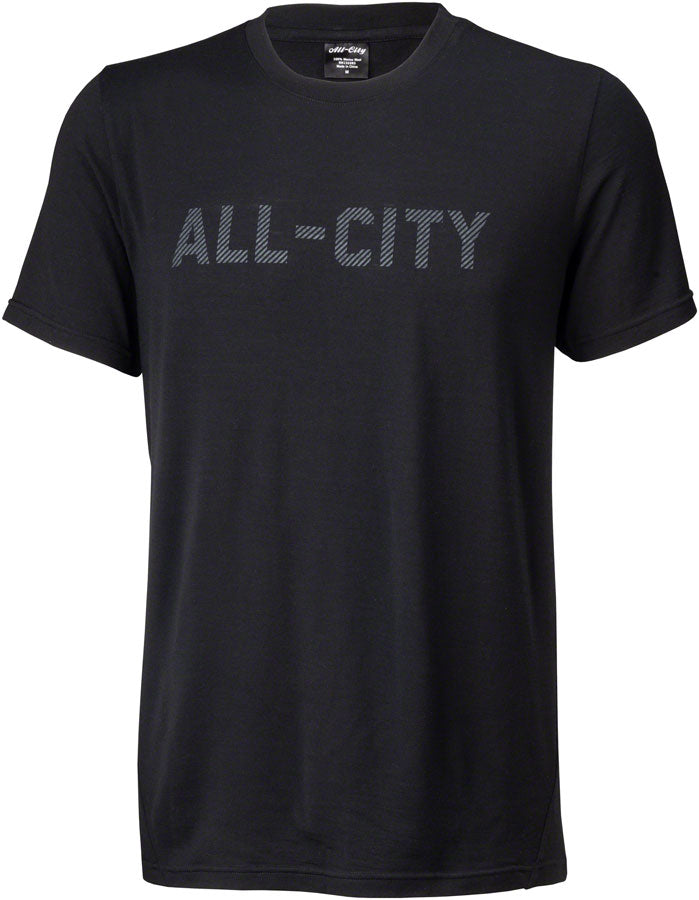 All-City Merino Logo T-Shirt - Black, XS