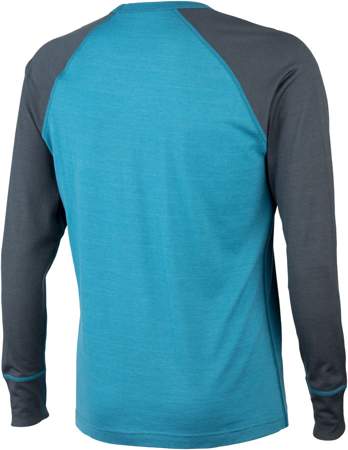 Surly Raglan Merino Long Sleeve Shirt: Blue/Gray XL