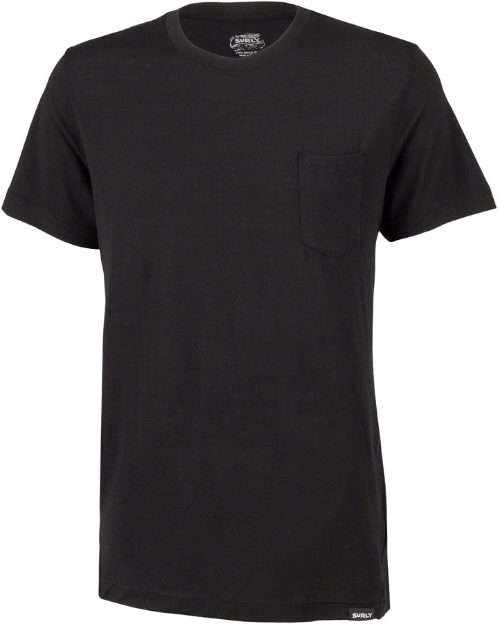 Surly Merino Pocket T-Shirt: Black SM