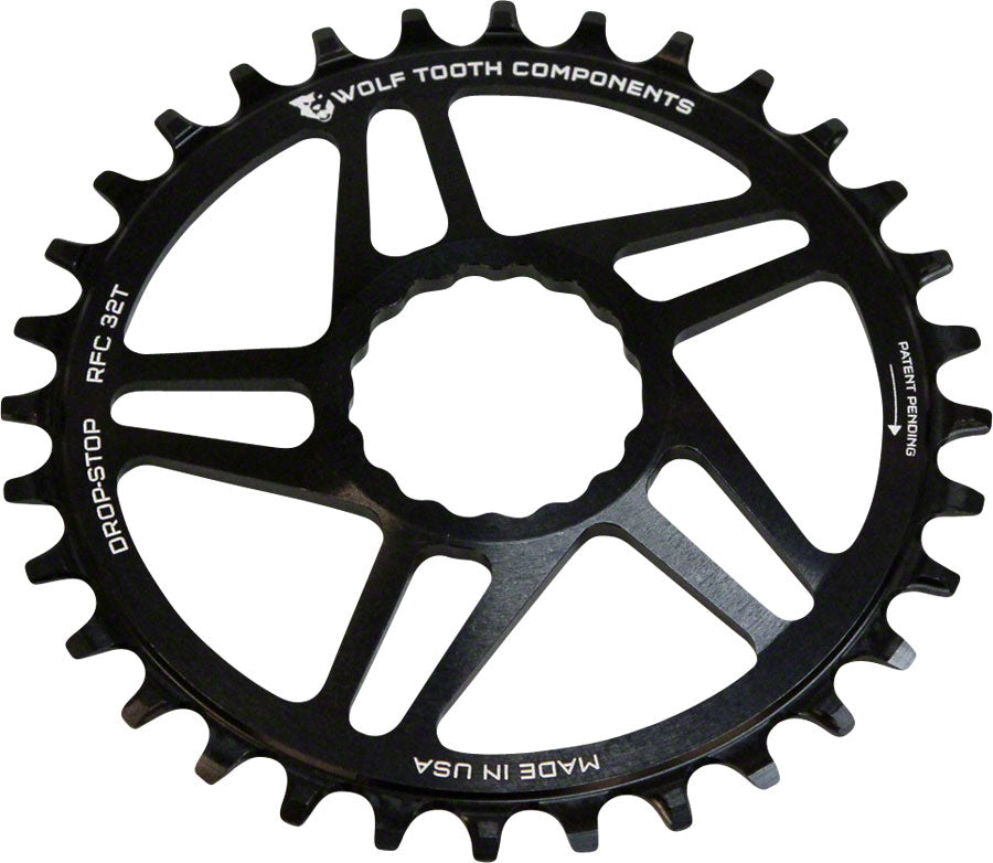 Wolf Tooth Direct Mount Chainring - 26t, RaceFace/Easton CINCH Direct Mount, Drop-Stop, 6mm Offset, Black