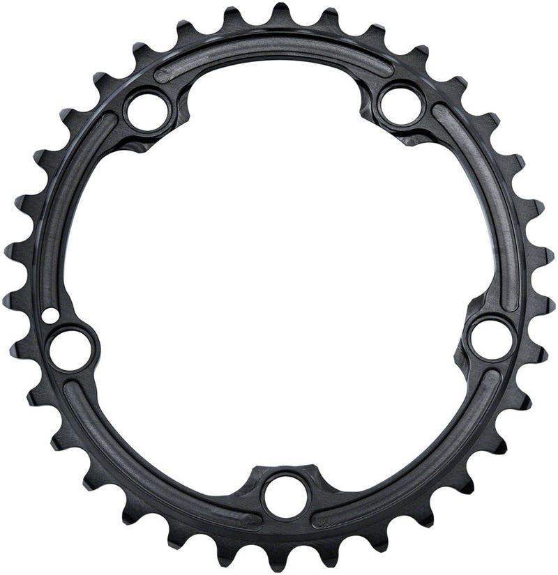 absoluteBLACK Premium Oval 110 BCD Road Inner Chainring for SRAM - 34t, 110 BCD, 5-Bolt, Black