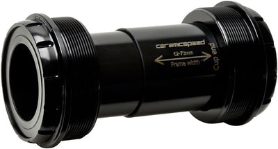 CeramicSpeed T47/73 Bottom Bracket - 30mm Spindle, Coated Races, Black